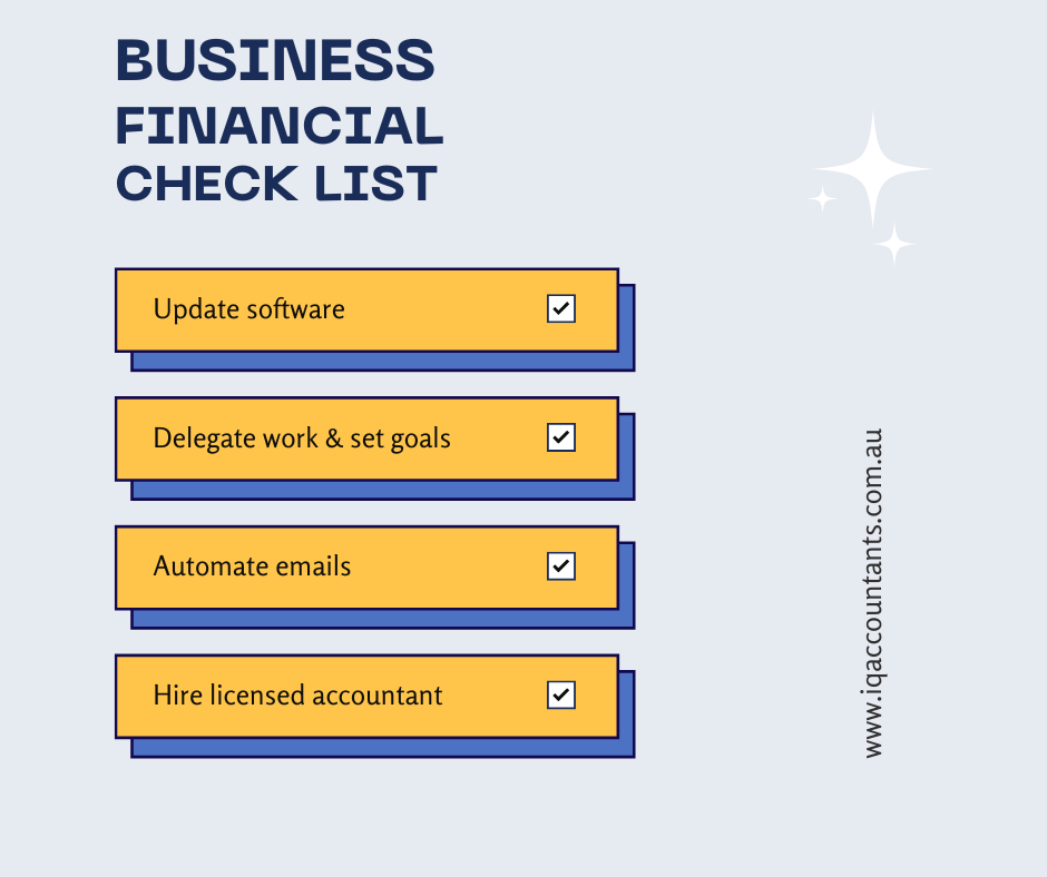 business financial checklist